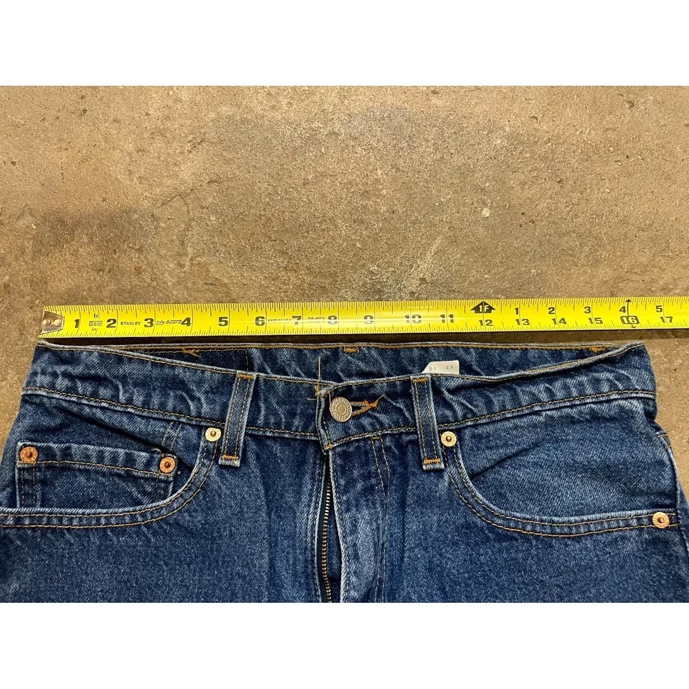Vintage Levi's 517 Bootcut Jeans Mens 33x34 Blue Denim Distressed Cotton Raw Hem